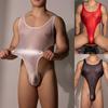 Bodysuit Shiny Shorts Sissy წინდები Strechy საცურაო კოსტიუმები