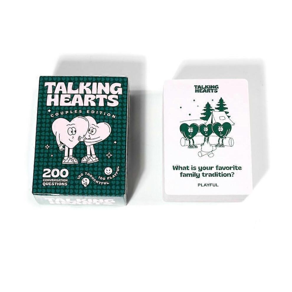 (Talking Hearts) Talking Hearts Conversation Cards Couple Conversation 200 Questions Card Game for Date Nights Adventures