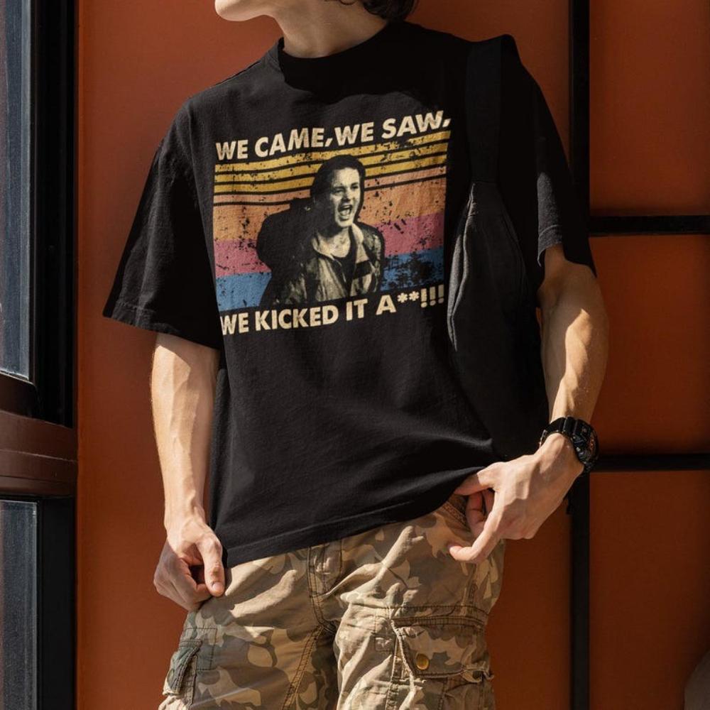 We Came We Saw We Kicked It Ass Vintage Movie Ghostbusters Graphic T Shirts Woman Man Halloween High Quality Cotton Tshirt S