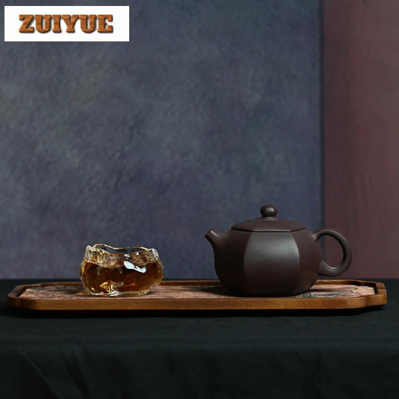 160ml Yixing Purple Clay Teapots Handmade Hexagonal Xishi Pot Raw Ore Purple Mud Kettle With Filter Chinese Zisha Teaset Craft