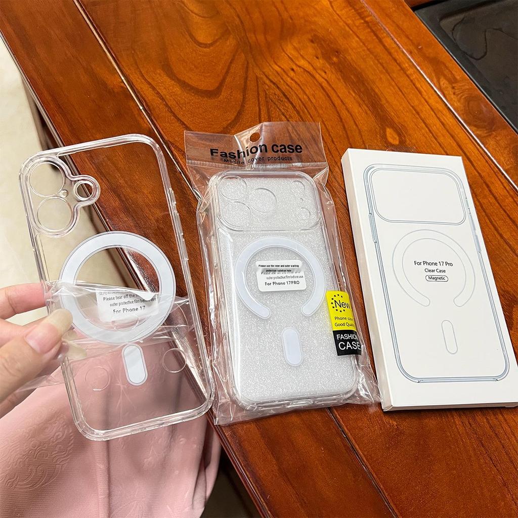 MagSafe-Compatible iPhone 15 Pro Magnetic Acrylic Case, Drop-Proof & Transparent