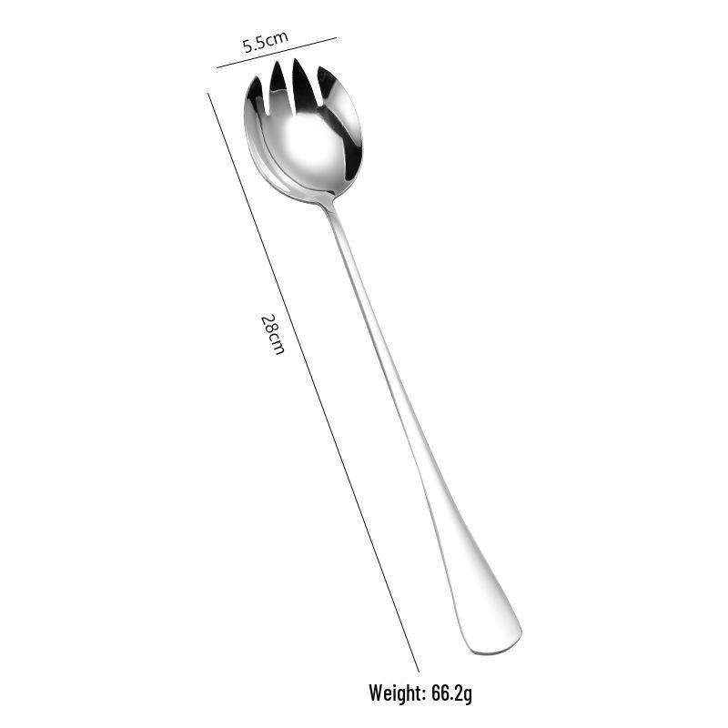 Mingrui 304 Stainless Steel Thickened Long-Handle Serving Spoon for Hotels and Restaurants