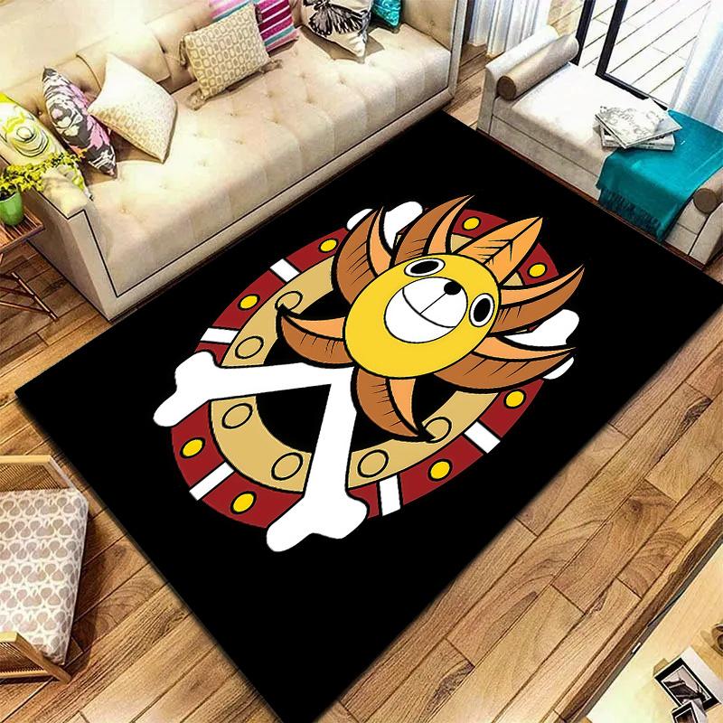 One Piece Jolly Roger Logo Carpet Rug For Living Room Bedroom Home Sofa Decoration,kids Play Nonslip Floor Mat