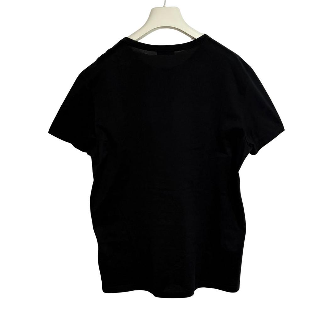 Used MONCLERShort sleeve T-shirt black cotton mens