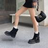 Fashion Hot Girl Wasteland Style Ankle Boots 2025 Autumn New Style Pleated Boots Dui Dui Boots Wide Boots Trouser Boots For Women