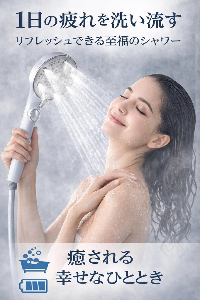 Shower Head with Micro-Nano Bubble Technology [Salon-Inspired, Professional Hairdresser-Supervised Model - Ultra-Fine Bubbles Penetrate Deep Into Skin