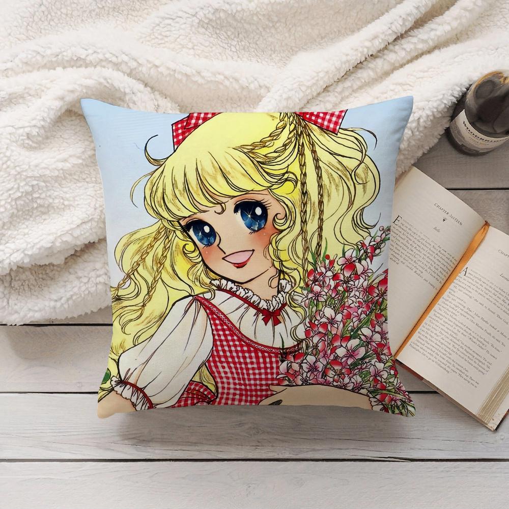 Cartoon Candy Candy Sweet Girl Pillow Case Home Decoration Cushion Cover Suitable For Bedroom Car Office Sofa