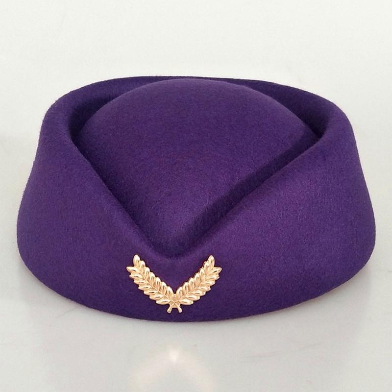 Kapelusz Stewardesy Stewardesa Hostessa Strój Cosplay Transmisja na żywo Występ sceniczny Nieruchomość budowlana