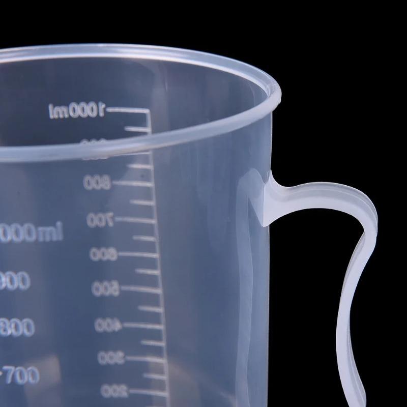 1000ml/5000ml Food Grade Thickened Plastic Graduated Measuring Cup Clear Sustainable Lidless Beaker for Kitchen Lab Restaurant