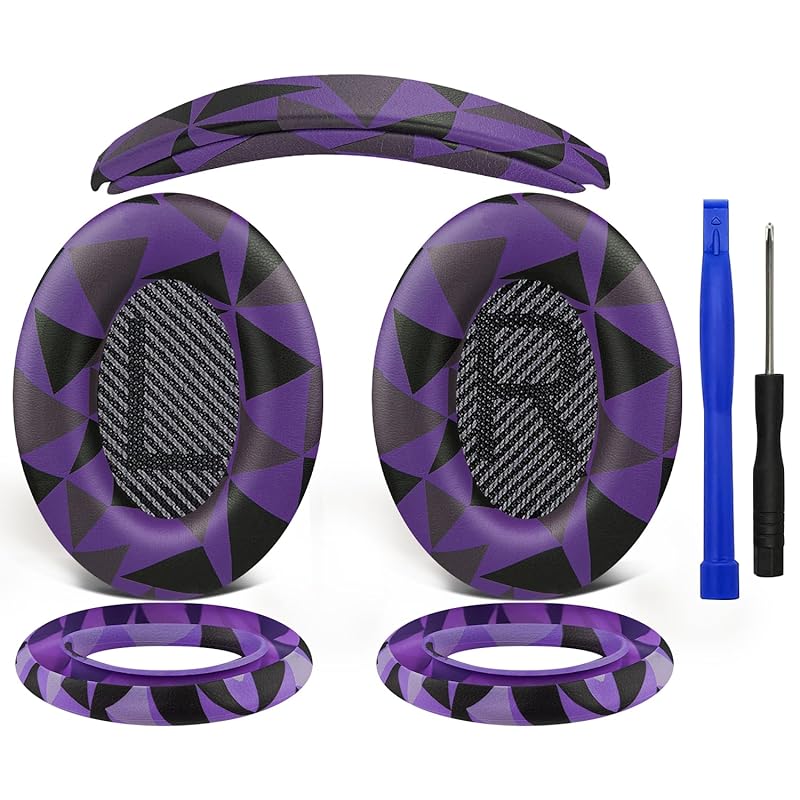 

SOULWIT ear pads + headband ear pad cover Bose QuietComfort 35 QC35, QC35 ii Over-Ear headset for exchange kit headphone replacement pad Prevention of