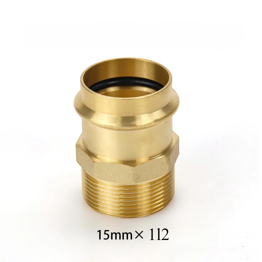 15-54mm Clamp External Thread Brass Double Clamp External Thread Direct V-shaped Clamp External Thread Plumbing Joint