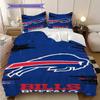 Buffalo Bills Teamgeist Dreiteiliges Set(1 Bettbezug + 2 Kissenbezüge, ohne Füllung)Bettwäscheset Weich und bequem Bettbezug und Kissenbezug