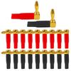 ACEIRMC 20pcs 4mm Inch Banana Right Angle 90 Degree Speaker Right Angle Banana Plugs for Speaker Wire Audio Connector Adapters and 0.15 Plugs,