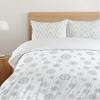Christmas Style Snowflake Dot Pattern Three-piece Quilt Cover 3D Digital Printing Bedding Set Retro Bed Cover