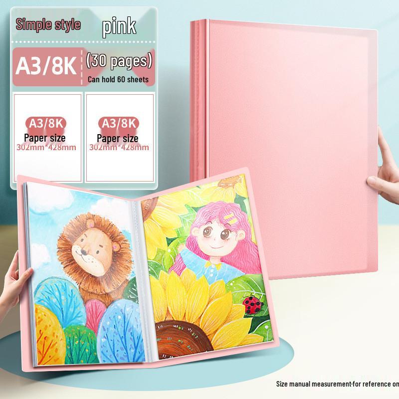 Portfolio d'art pour enfants A3: Stockage 8K pour les photos, les certificats et les dessins.