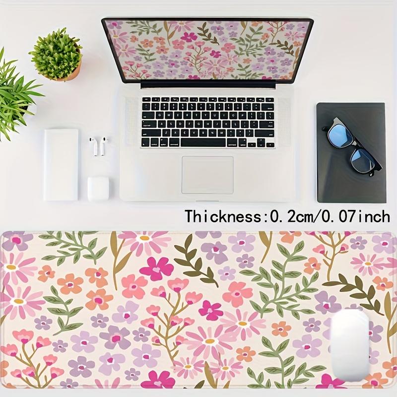 VIKAMA Beautiful Flower Mouse Pad Colorful Desk Mat Non-Slip Waterproof Coaster Drip-Proof Mat Desktop Carpet Desktop Carpet