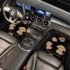 Car Floor Mats Cartoon Curly-Haired Puppy Cute Car Interior Decoration Floor Mats Leather Water-Absorbent Non-Slip Single-Piece Carpet Floor Mat