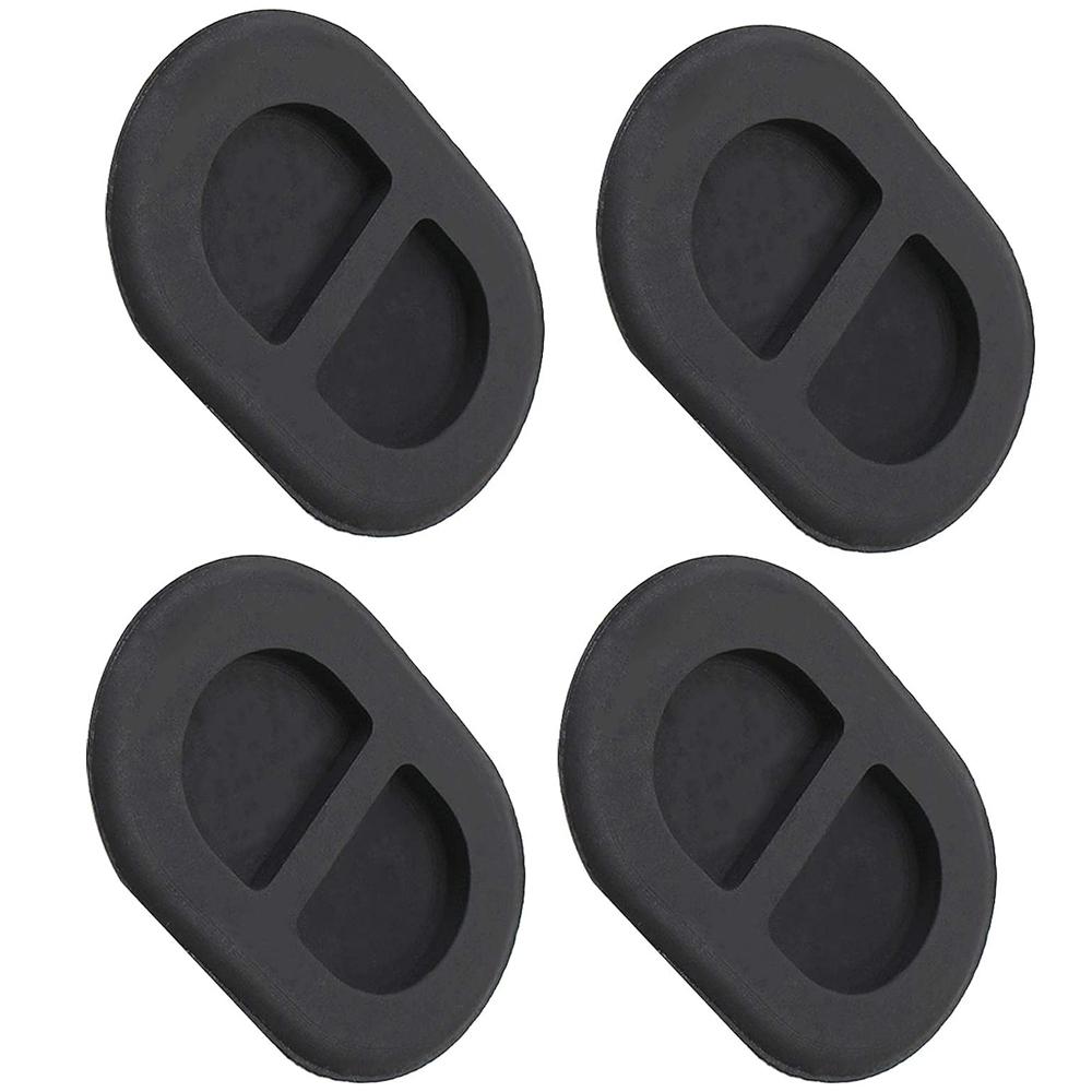 68194821AA 4Pcs Black Oval Shaped Floor Pan Plugs Drain Hole Cover Fit For Jeep Wrangler JK JL 2007-2024