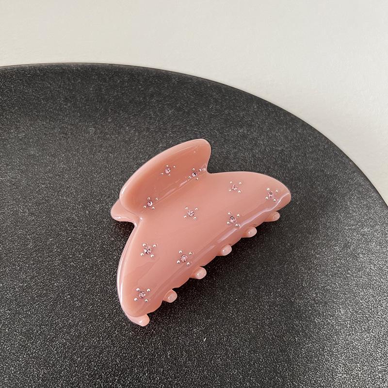 Cute Rhinestone Ice Cream Color Hair Clip - Small Claw Clip, Good Texture, Updo Hair Accessory