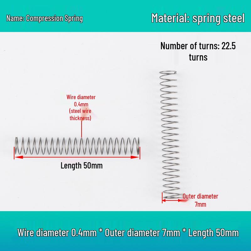 Small Mechanical Compression Spring: 0.4mm Wire, 2-8mm Outer Diameter