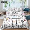 Home Living Luxury 3D Music Set Bedding Set Girls Duvet Cover Set Pillowcase Kids Bedding Set Queen and King EU/US/AU/UK Size