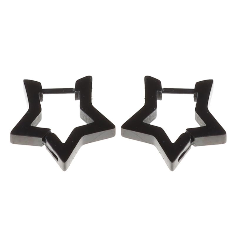 Stainless Steel Pentagram Star Ear Stud Sweet Cool Star Stud Earrings Jewelry Fashion Piercing Earrings Birthday Gift