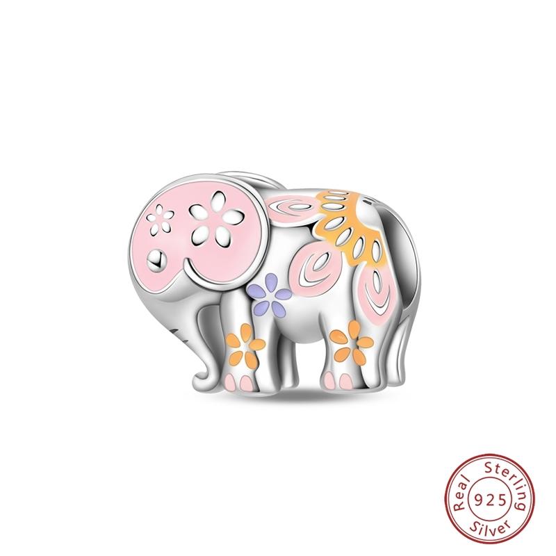 100% Copper Cat Elephant Capybara Bear Swan Easter Egg Love Charms Beads Fit 3Mm Original Bracelets Diy Jewelry