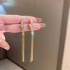 1 Pair of Luxurious Snake Tassel Pendant Earrings for Women, Gold Long Tassel Earrings, Fashionable Party Women's Aesthetic Jewelry