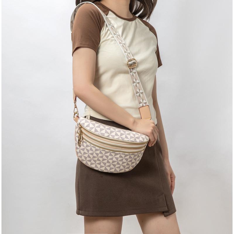 

Light luxury high-end fashion fanny pack women s retro printed shoulder bag casual versatile messenger bag
