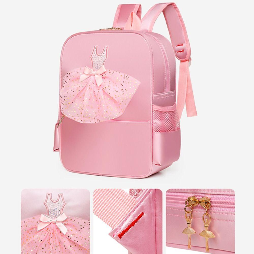 Cute Nylon Ballet Dance Backpack Large Capacity Waterproof Dance Duffle Bag Schoolbag Girls