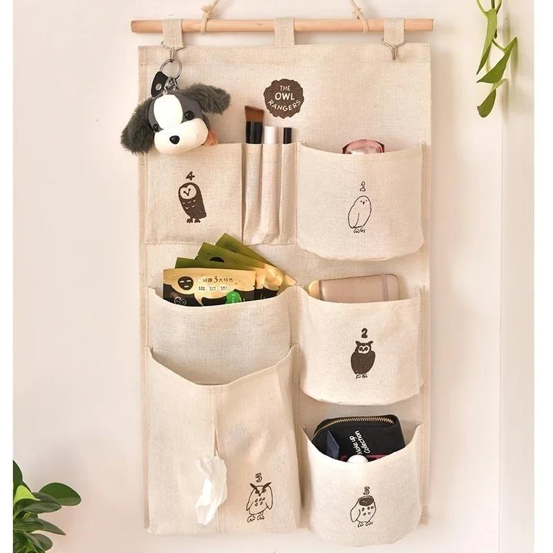 Practical 9 Pockets Wall Hanging Storage Bag Organizer Toys Container Decor Pocket Pouch