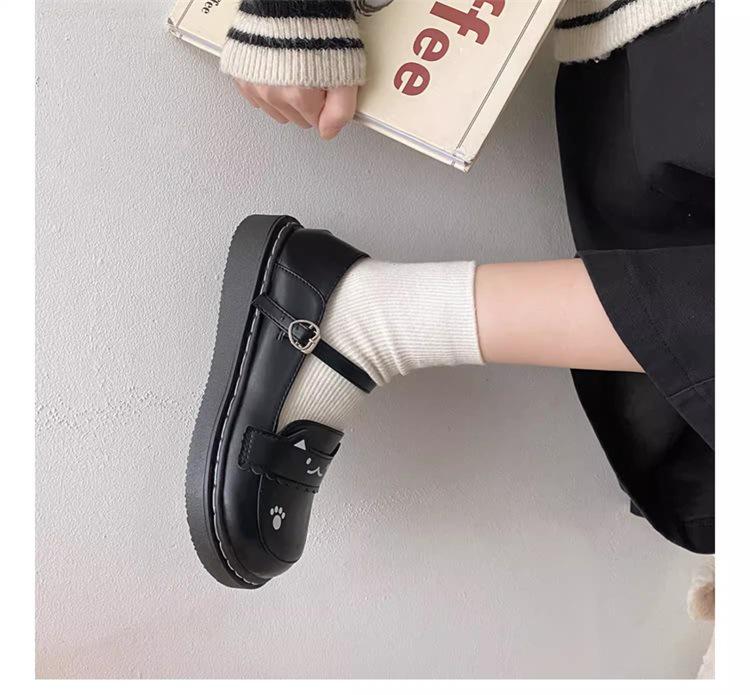 2024 Women's British-Style Thick-Soled Leather Loafers: Summer Slip-On with Buckle in Japanese College Style