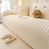 Thicken Warm Geometric Jacquard Fleece Anti-Slip Sofa Cover for Living Room Couch Seat Cover Warm Solid Tuffed Fleece Sofa Towel