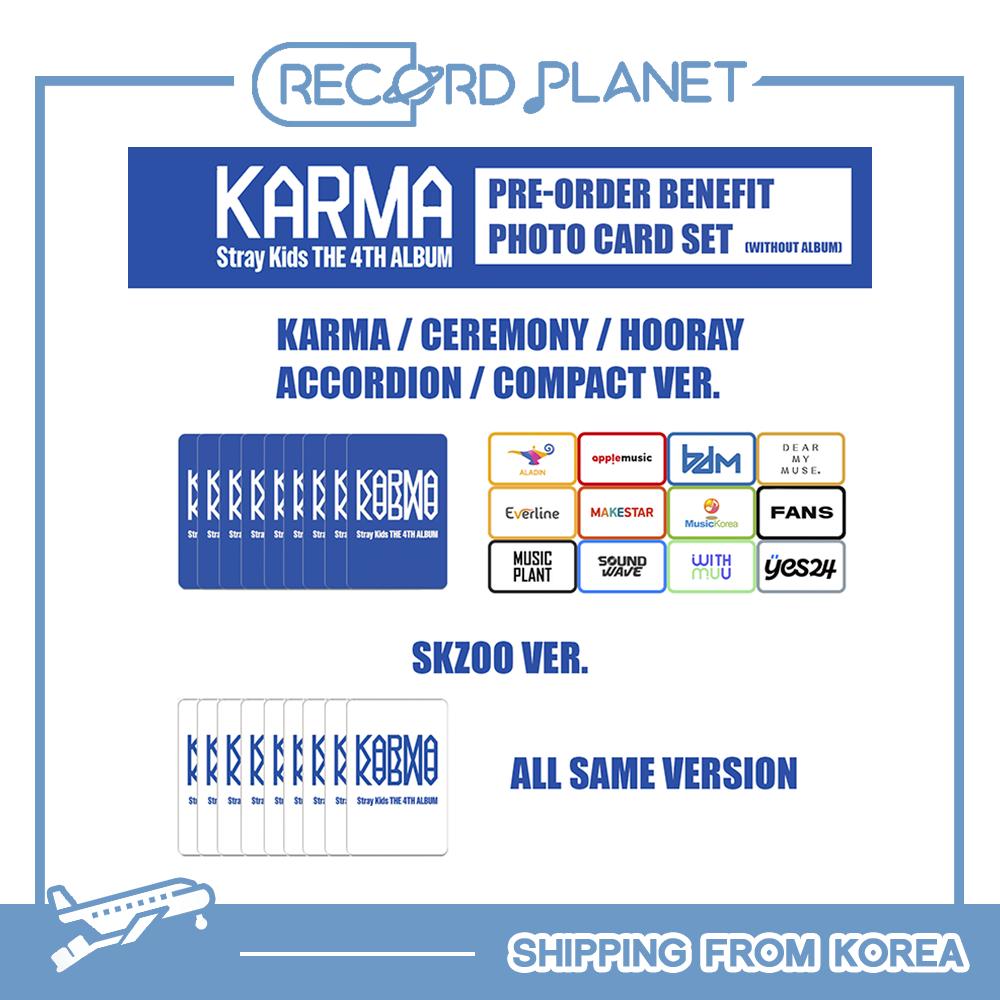 [Pre-order] STRAY KIDS - 4TH FULL ALBUM KARMA ALL SITE POB PHOTOCARD SET [POB]