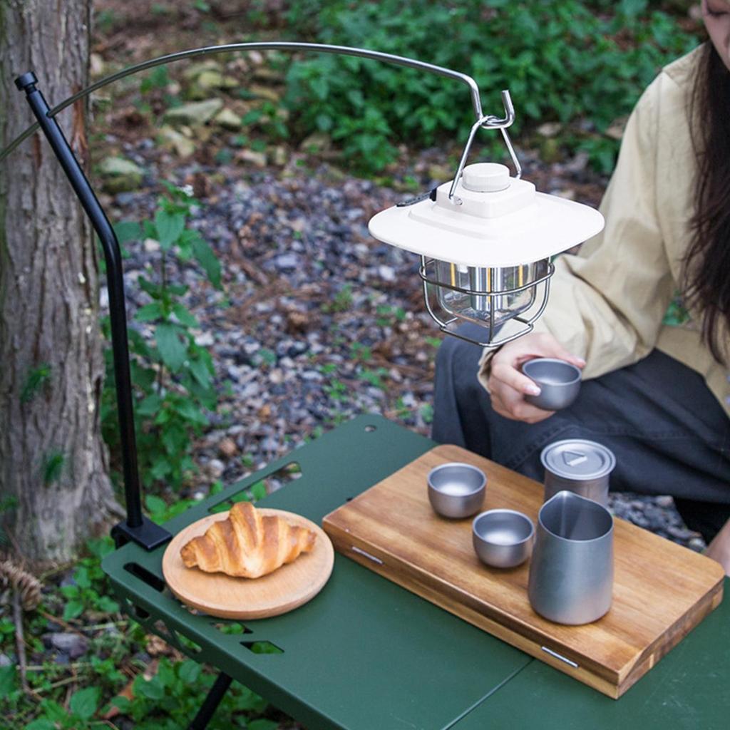 Portable Camping Tabletop Light Stand Aluminum Alloy Curved Light Stand Picnic Light Pole Lighting Rack Bracket Camp Accessory