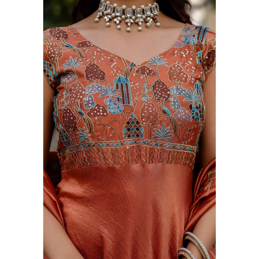 Party Wedding Wear Pakisatni Anarkali Suit Indian Bollywood Gown Dupatta Set