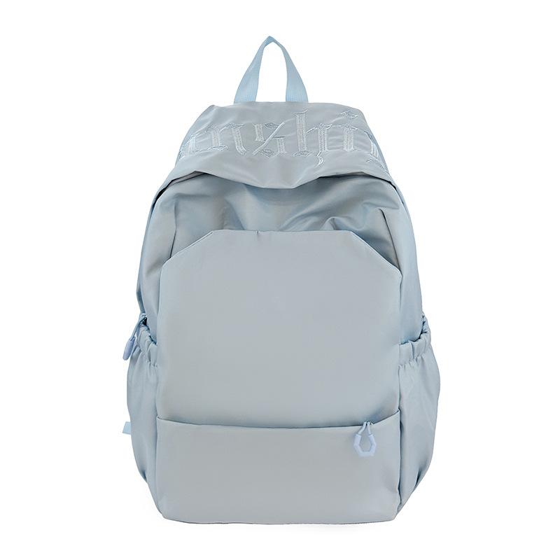 Schoolbag Large Capacity Simple Backpack Female Korean Version Daily Versatile Commuter Backpack Junior High School Student Class School Bag