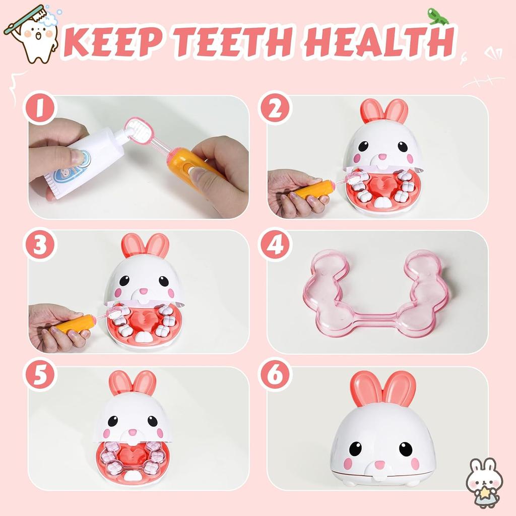 Dentist Kit for Kids - 31 Pcs Doctor Kit for Toddlers 3-5 Pretend Play Kit Toys for Role Play Pretend Playset Kit for Toddlers - Gifts Easter Basket
