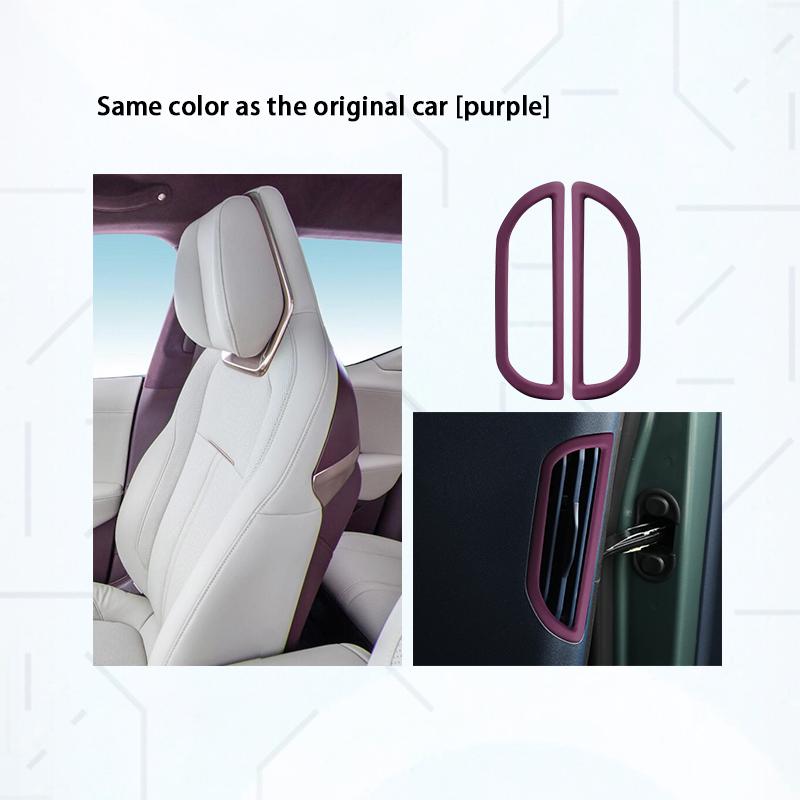 Leather Car Interior B-pillar Air Conditioning Outlet Modification Frame For Zeekr X 2023 2024 Accessories