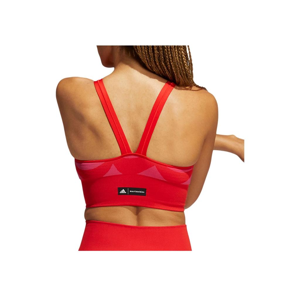Adidas Low Support Versatile Casual Skin-Friendly Sports Bra Women Underwear Magenta Bright-Red GU9523