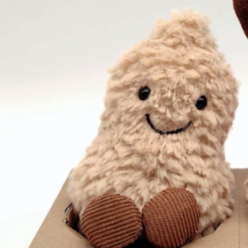 Adorabile Ciondolo Peluche Arachide Bambola Morbida Carina Regalo di Compleanno Festa per Donne Bambini Ciondolo Divertente per Borsa Portachiavi Decorazione Scrivania Casa