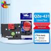 G&G QZe-431 12mm Red/Black Label Tape