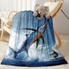Ocean Animal Flannel Blanket - Soft and Comfortable, Suitable for Sofas, Beds, Offices, Travel, All Seasons, and A Great Gift for The Holidays.