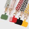 Mobile Phone Lanyard Hanging Neck Chain Crossbody Adjustable Shoulder Wide Cloth Strap Pearl Pendant Anti-lost Sling with Clip