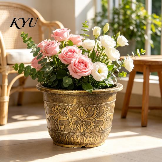 Large Aquatic Plant Pot Water Lily Planter, Vintage Round Pot, Without Drainage Hole, Flower for Hydroponic Plants Extra Plastic Lotus, Deep