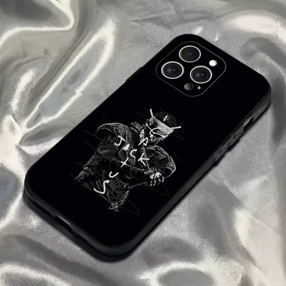 

C-Cactus J-Jack Travis Scott Phone Case For iPhone 16,15,14,13,12,11,Pro,Max,Plus,X,XS,SE4,E,Mini,Soft Black Case iPhone14Plus