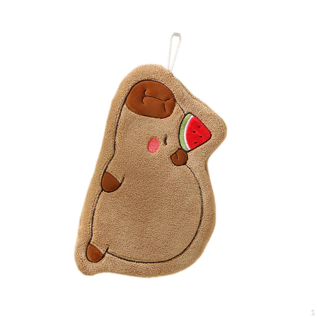 Adorable Capybara Hanging Towel Set for Home Use