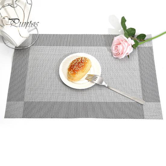 Woven Vinyl Placemat Heat-Resistant PVC Placemat Non-Slip Washable Table Mat Protects Table from Burns Stains Dining Mats for Home Restaurant Bar