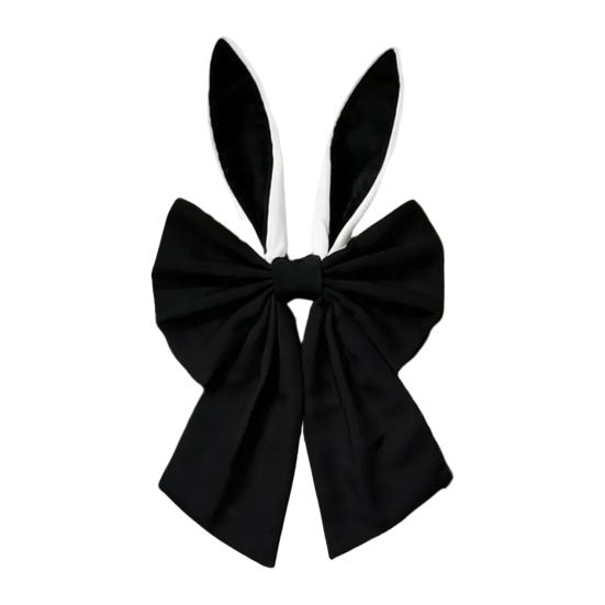 16-tums påskkransrosetter Glad påskkaninöronrosett för trädtopp Dekorativ tygrosett för vårhelg Ytterdörr Vägg Fönster Inomhus Utomhus