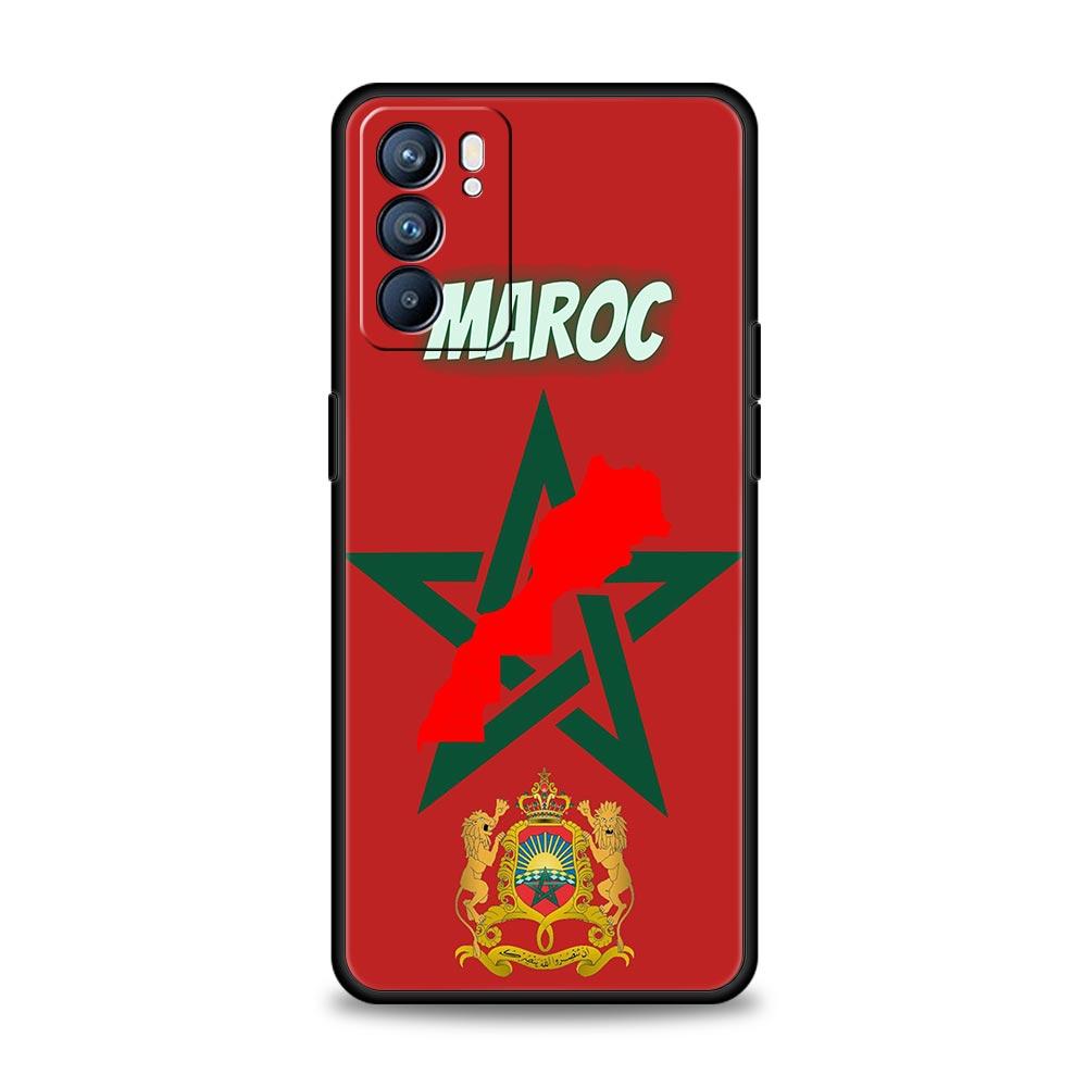 Case For Oppo Reno13 Reno12 Reno11 F Reno10 Pro A54 A53 A95 A76 A57 A98 A80 A79 5G A78 4G Cover Moroccan flag Morocco passport